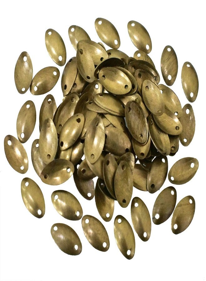 Embroiderymaterial Bean Shape Metal Sequins for Craft, Embroidery and Jewellery Making 100gm (8 * 15MM, Gold) - Image 1